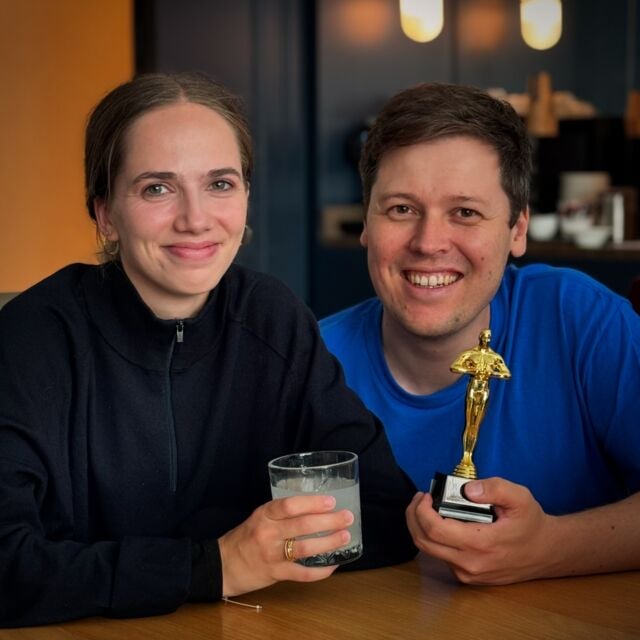 Linda and Johan celebrating a drink🍸and the famous Protocol Labs MVP award 🥇after a busy week of live productions during IPFS Camp 2024.

#makelivebetter 
#copenhagenstreaming
#celebration
#theoffice
#officemoments
#partytime
#dundermifflin
#dwightschrute
#officeparty
#officelife
#scrantonbranch
#michaelscott
#officefun
#jimandpam
#officememes
#bestboss
#officereunion